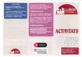 LLUÏSOS D'HORTA - Activitats març 2022