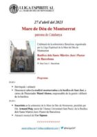 LLIGA ESPIRITUAL MARE DE DÉU DE MONTSERRAT - 27 Abril - Celebració Solemnitat