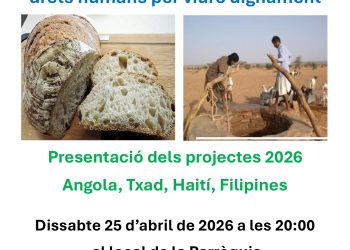 JUSTICIA I PAU – 25 d’abril – SOPAR SOLIDARI